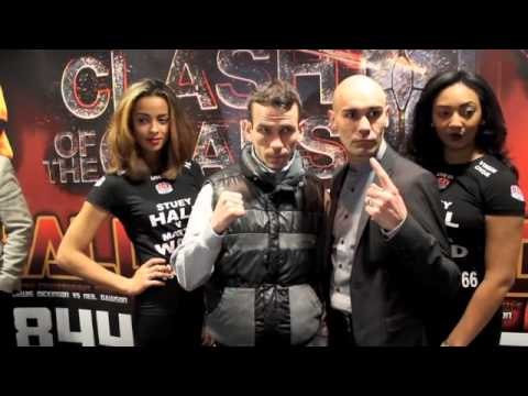 STUART HALL v MARTIN WARD HEAD 2 HEAD FACEOFF FOOTAGE FOR iFL TV / CLASH OF THE CLANS