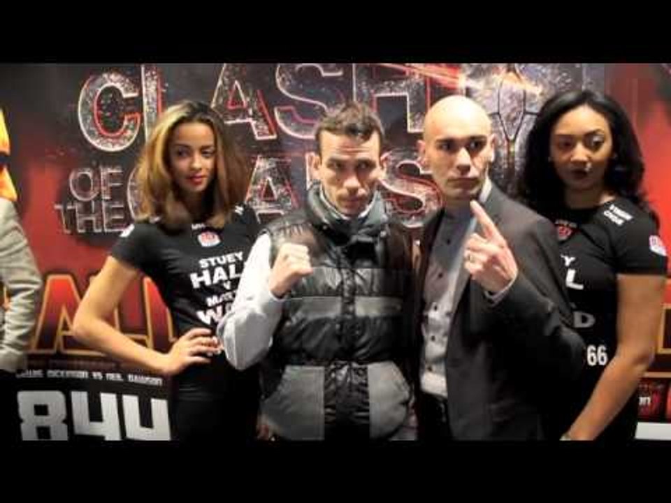 STUART HALL v MARTIN WARD HEAD 2 HEAD FACEOFF FOOTAGE FOR iFL TV / CLASH OF THE CLANS
