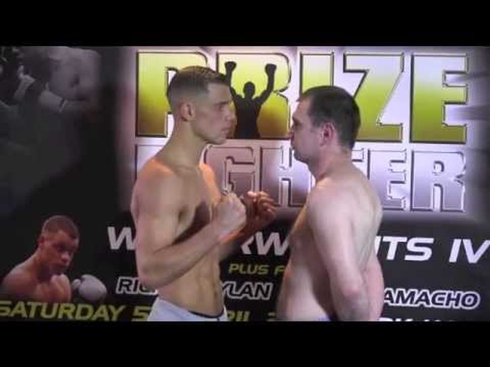 RICKY BOYLAN v KRZYSZTOF SZOT - OFFICIAL WEIGH IN / PRIZEFIGHTER WELTERWEIGHTS IV