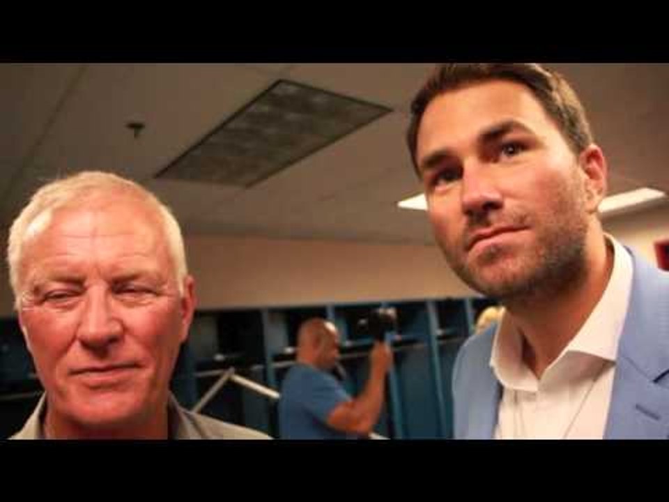 EDDIE HEARN & BARRY HEARN REACT TO A SPECIAL NIGHT FOR BRITISH BOXING - KELL BROOK WINS WORLD TITLE