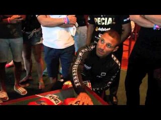 TEAM PORTER & TEAM BROOK CHECKING THE FIGHT GLOVES - SHAWN PORTER v KELL BROOK