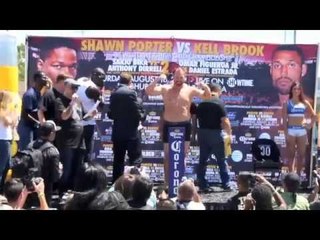 DEONTAY WILDER v JASON GAVERN OFFICIAL WEIGH IN & HEAD 2 HEAD FROM THW STUB HUB CENTRE CARSON