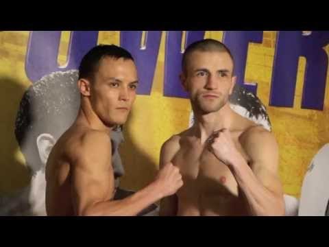 JOSH WARRINGTON v MARTIN LINDSAY - OFFICIAL WEIGH IN (LEEDS) - NORTH POWER