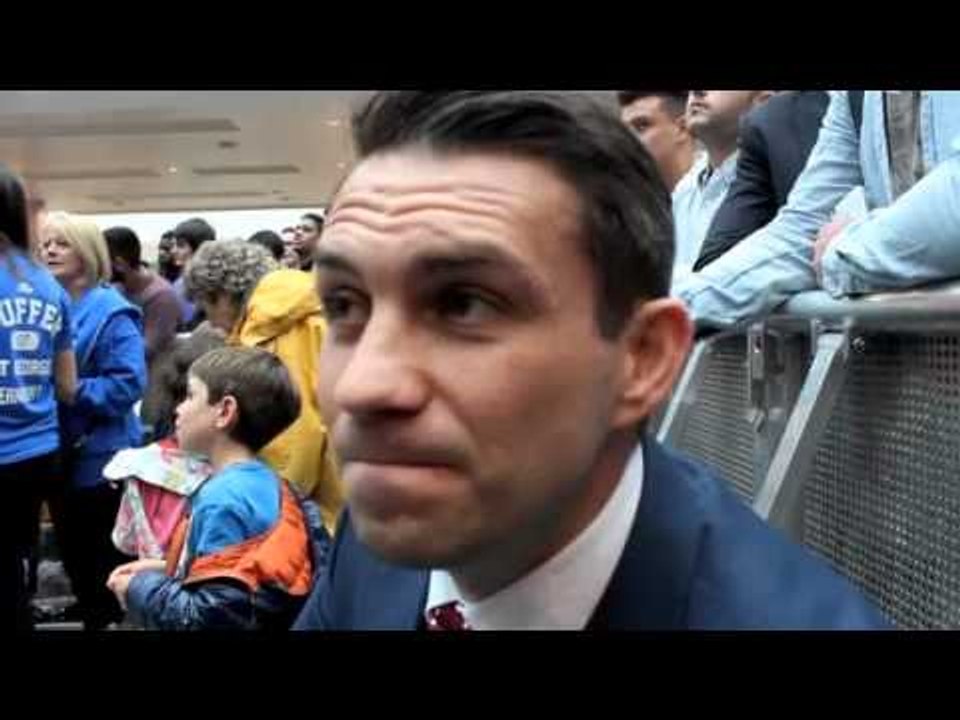 PAUL SMITH Jr IN HIS SKY SPORTS ROLE TALKING CARL FROCH v GEORGE GROVES