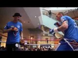 GEORGE GROVES & PADDY FITZPATRICK PAD WORKOUT @ WESTFIELD / FROCH v GROVES 2