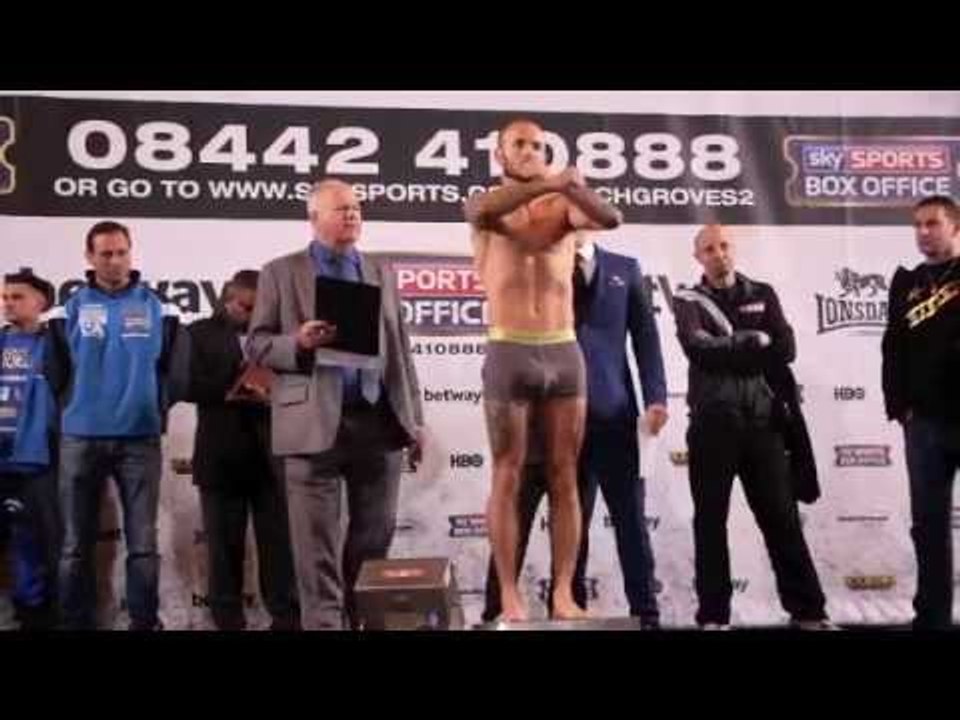 KEVIN MITCHELL v GHISLAIN MADUMA - OFFICIAL WEIGH IN @ WEMBLEY / FROCH v GROVES 2
