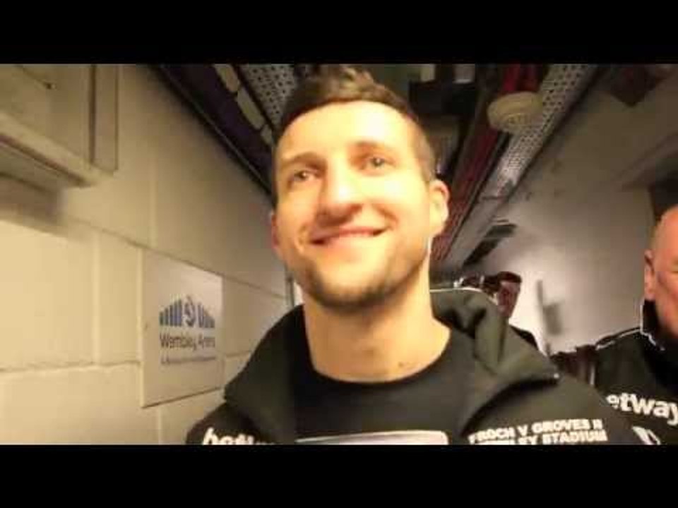 CARL FROCH - 'I'M GONNA STOP GROVES BEFORE THE FINAL BELL' - POST-WEIGH IN / FROCH v GROVES 2