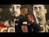 ANTHONY JOSHUA v LUKE CAMPBELL HEAD TO HEAD @ PRESS CONFERENCE / DAVID & GOLIATH