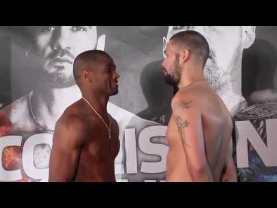 TONY BELLEW v JULIO CESAR DOS SANTOS - OFFICIAL WEIGH-IN (LIVERPOOL)  / COLLISION COURSE