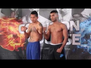 GAMAL YAFAI v REYNALDO CAJINA - OFFICIAL WEIGH-IN (LIVERPOOL) - COLLISION COURSE