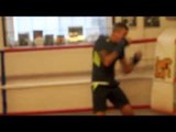 GEORGE JUPP WARMING UP SHADOW BOXING @ iBOX GYM AHEAD OF YORK HALL CLASH