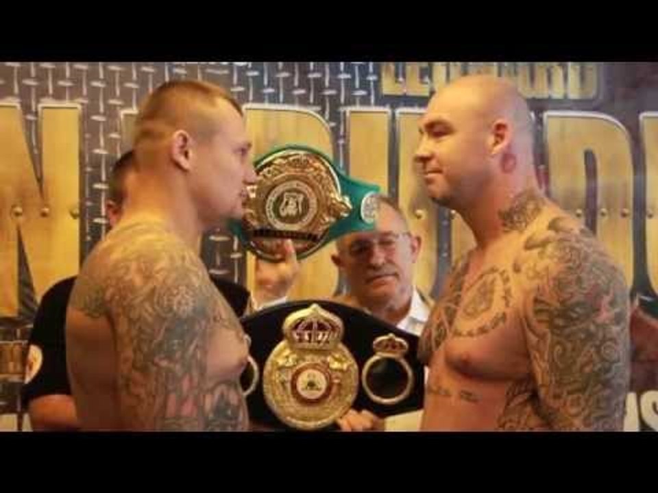 LUCAS 'BIG DADDY' BROWNE v ANDRIY RUDENKO - OFFICIAL WEIGH-IN (WOLVERHAMPTON - 'LIONHEART'
