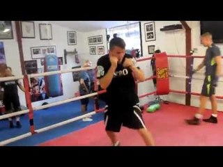 SOUTHERN AREA CHAMPION ADAM DINGSDALE SHADOW BOXING WARM UP FOOTAGE