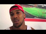 ANTHONY JOSHUA (WITH DANCE MOVES) TALKS KELL BROOK v SHAWN PORTER / SCOTTS MENSWEAR WITH iFL TV