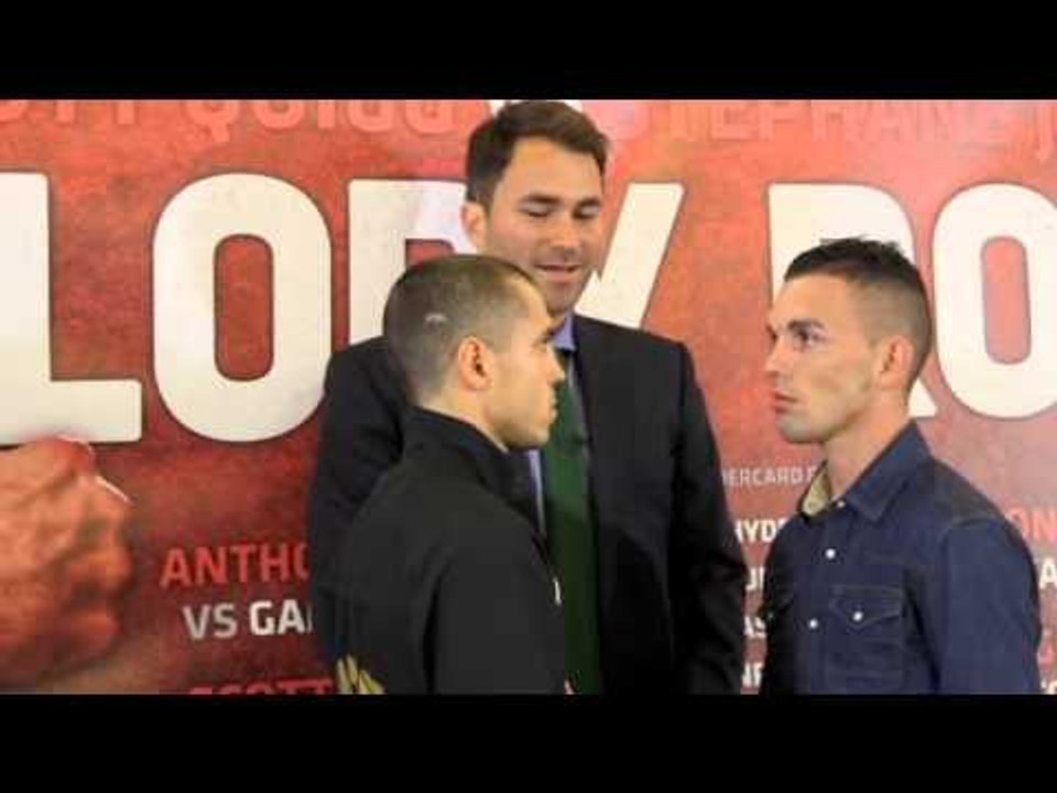 SCOTT QUIGG v STEPHANE JAMOYE INTENSE STAIR DOWN HEAD TO HEAD @ MANCHESTER PRESS CONFERENCE