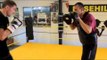 EXPLOSIVE PAD WORKOUT WITH LENNY DAWS AHEAD OF HIS EU TITLE FIGHT @ GLOW, BLUEWATER