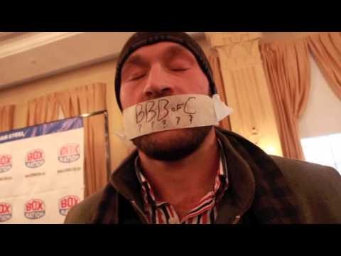 TYSON FURY DOES 'NOT' TALKING TO KUGAN CASSIUS & iFL TV (BUT REMOVES SHIRT) EXTRAORDINARY INTERVIEW