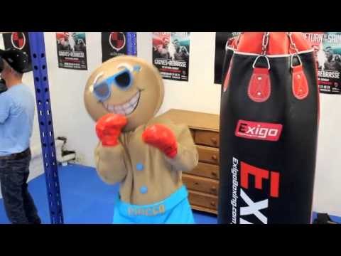 GEORGE GROVES MASCOT GINGER BRED CHAN HEAVYBAG WORKOUT