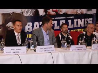 BATTLE LINES PRESS CONFERENCE IN LEEDS FEAT. EDDIE HEARN, JOSH WARRINGTON, RICKY BURNS & BRIAN ROSE