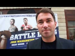 EDDIE HEARN TALKS JOSH WARRINGTON, FROCH-DeGALE & PONDERS KIMBO SLICE / AUDLEY HARRISON