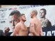 STEPHEN SIMMONS v COURTNEY RICHARDS - OFFICIAL WEIGH IN FROM LEEDS / BATTLE LINES