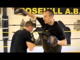LENNY DAWS FULL PAD WORKOUT WITH TRAINER IAN 'UNCLE P' BURBEDGE @ ROSEHILL ABC