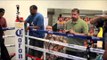 SHAWN PORTER (BLIND-FOLDED) WORKS THE PADS WITH FATHER & TRAINER KENNY PORTER / iFL TV