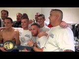 JOSH WARRINGTON, EDDIE HEARN & TEAM WARRINGTON CELEBRATE EUROPEAN TITLE WIN / BATTLE LINES