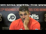 NATHAN CLEVERLY TALKS TO THE MEDIA AFTER HIS DEFEAT TO BITTER RIVAL TONY BELLEW- CLEVERLY v BELLEW 2