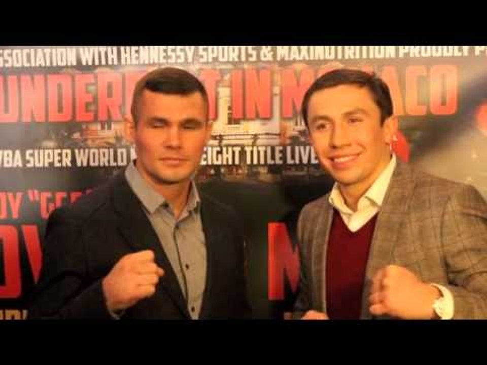 GENNADY GOLOVKIN v MARTIN MURRAY OFFICIAL HEAD TO HEAD FACEOFF FOOTAGE