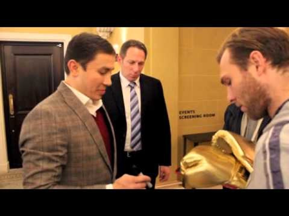 WBA SUPER CHAMPION GENNADY GOLOVKIN MAKES TIME FOR THE ENGLISH FANS & EVEN CRACKS A JOKE / iFL TV