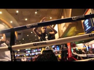 AMIR KHAN & TEAM KHAN GIVING BACK TO THE FANS @ THE MGM GRAND / KHAN v ALEXANDER
