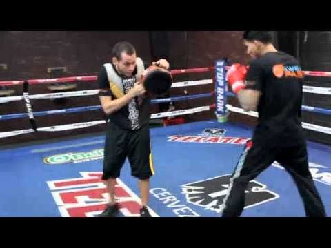 JOSE BENAVIDEZ PAD WORKOUT @ TOP RANK GYM, LAS VEGAS
