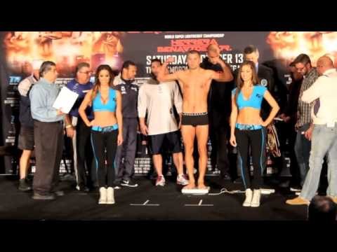 MATT KOROBOV v ANDY LEE OFFICIAL WEIGH & HEAD TO HEAD / TOP RANK TRIPLE HEADER