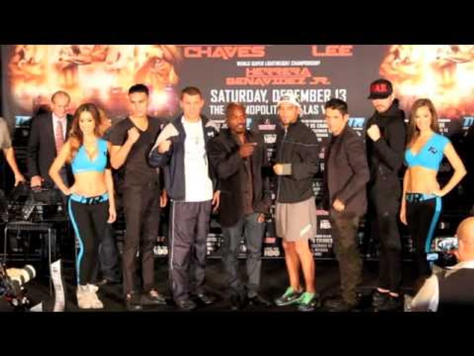 TIMOTHY BRADLEY, DIEGO CHAVES, ANDY LEE, MATT KOROBOV, MAURICIO HERRERA, JOSE BENAVIDEZ PHOTO CALL