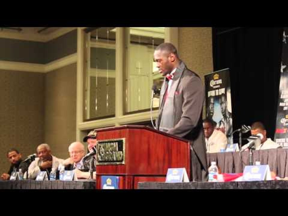 BRONZE BOMBER DEONTAY WILDER TALKS TO THE MEDIA AFTER BECOMING WBC HEAVYWEIGHT CHAMPION