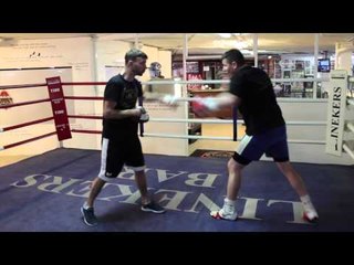 PETER McDONAGH PAD WORKOUT WITH TRAINER STEPHEN MCHALE @ MGM MARBELLA
