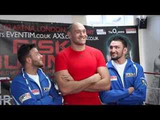 Download Video: TYSON FURY, PETER FURY, JOHN FURY, HUGHIE FURY, THOMAS FURY, DEMPSEY FURY PHOTO CALL : FURY v HAMMER