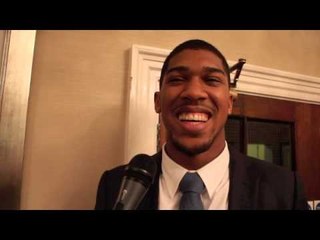 ANTHONY JOSHUA- 'THE SPORT CAN BE LUCRATIVE, BUT ANYTHING CAN HAPPEN IN BOXING, HAVE A LIFE BACK UP'