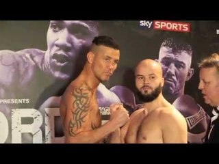 TRAVIS DICKINSON v MUSTAFA CHADLIOUI - OFFICIAL WEIGH IN FROM NEWCASTLE / GEORDIE ROAR