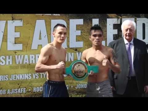 JOSH WARRINGTON v DENNIS TOBIERON OFFICIAL WEIGH IN & HEAD TO HEAD / WE ARE LEEDS