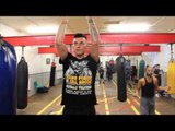 LEIGH WOOD WORKS ON HIS CORE STRENGTH @ THE WORLD FAMOUS INGLE GYM