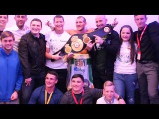 DERRY MATHEWS ORDERS A FULL PHOTO CALL WITH SOME OF HIS MGM TEAM MATES FRIENDS & FAMILY