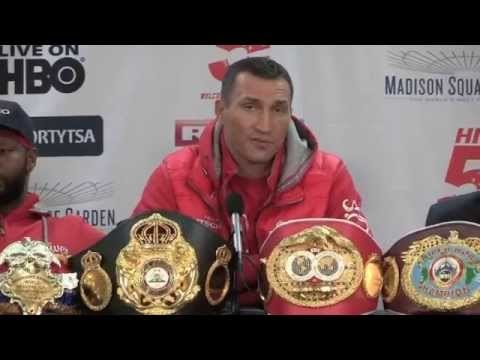 WLADIMIR KLITSCHKO v BRYANT JENNINGS - POST FIGHT PRESS CONFERENCE (MADDISON SQUARE GARDEN - NYC)