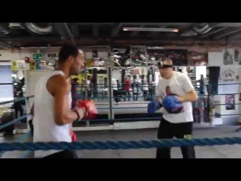 JAMES DeGALE CONTROLLED PAD WORKOUT WITH TRAINER JIM McDONNELL