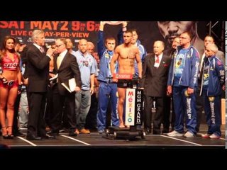 VASYL LOMACHENKO v GAMALIER RODRIGUEZ - OFFICIAL WEIGH IN VIDEO / MAYWEATHER v PACQUIAO