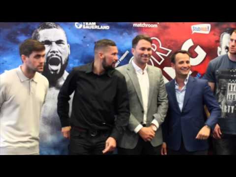 DAVID PRICE, TONY BELLEW, EDDIE HEARN, CALLUM SMITH, ROCKY FIELDING, PHOTO CALL