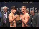 JOHN RYDER v NICK BLACKWELL OFFICIAL WEIGH IN & HEAD TO HEAD / RULE BRITANNIA