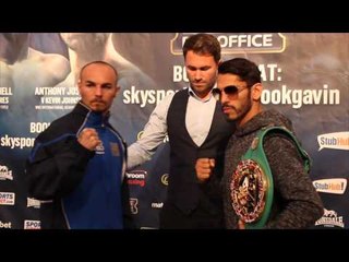 JORGE LINARES v KEVIN MITCHELL OFFICIAL HEAD TO HEAD @ PRESS CONFERENCE / RULE BRITANNIA