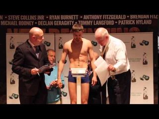 DECLAN GERAGHTY v DINAR S SKRIPKINS OFFICIAL WEIGH IN & HEAD TO HEAD - MGM MARBELLA - DUBLIN